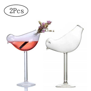 OurNiceHome  Bird Champagne / Wine Glasses